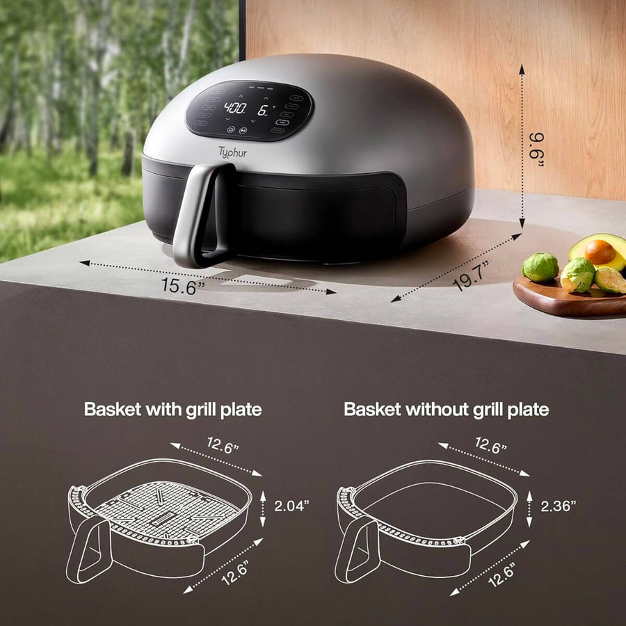 Typhur Dome Air Fryer Size