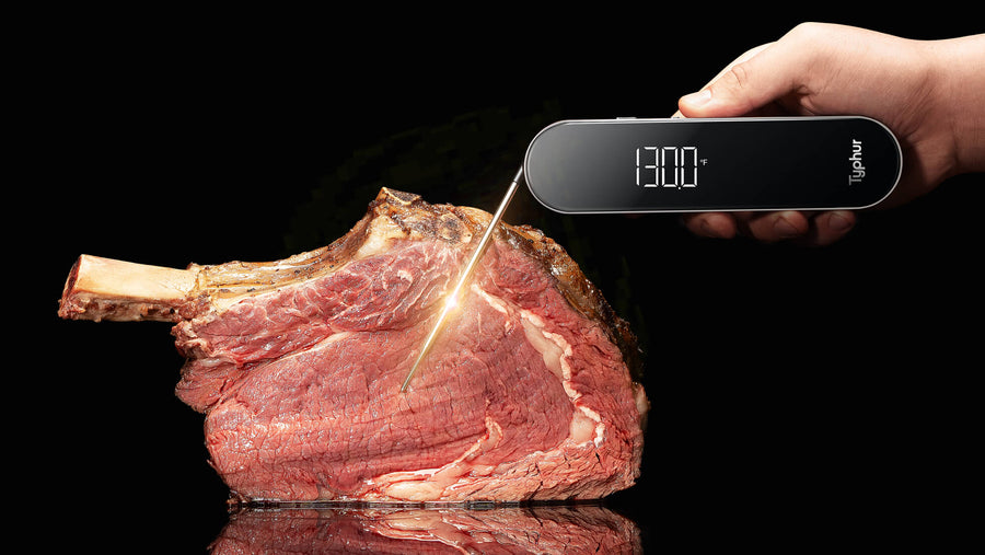 Instant read the core temperature of meat