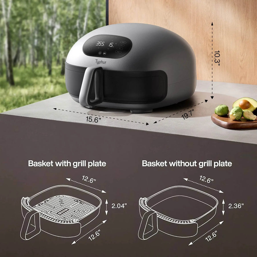 Typhur Dome air fryer size