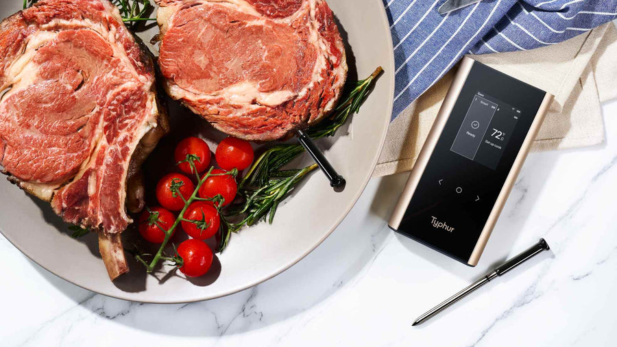 Wireless meat thermometer for grilling